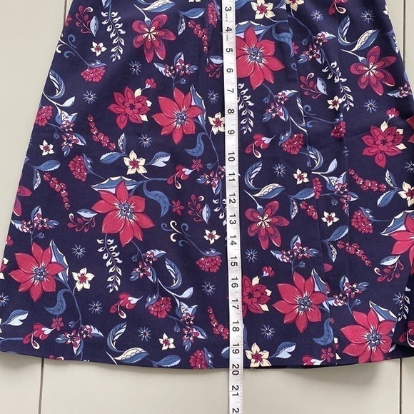 Margaret M Deandra Floral Navy A-line Skirt Size XS - Picture 10 of 11